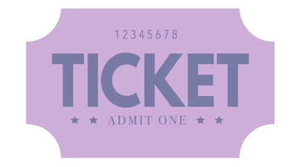 Admit one ticket, Ticket	