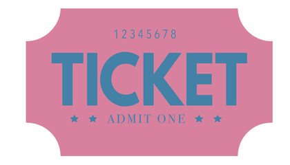 Admit one ticket, ticket	