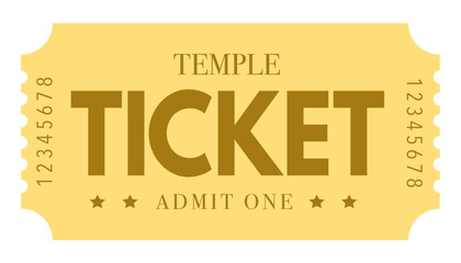 Admit one ticket, ticket