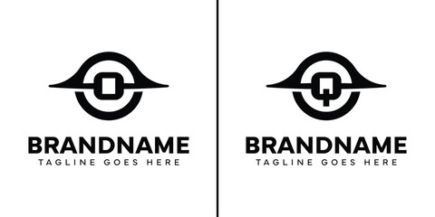Letter O and Q Black Hole Logo, symbolizing mystery, depth, and powerful energy