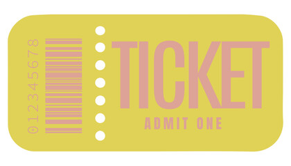 Admit one ticket, Ticket	