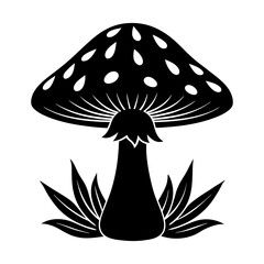 Toadstool Silhouette vector illustration