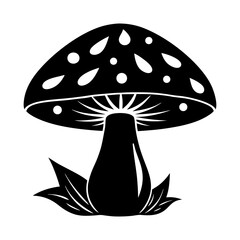 Toadstool Silhouette vector illustration