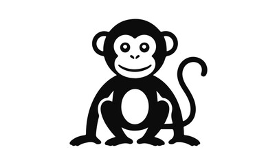 vector monkey, silhouette monkey