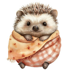 Cozy Hedgehog Autumn Blanket.