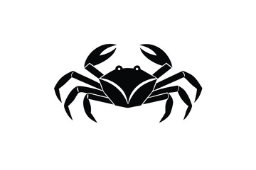 Black crab silhouette seafood ocean animal design