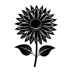 Sunflower Silhouette vector illustration