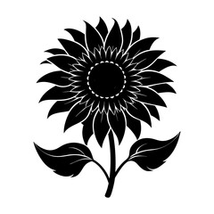 Sunflower Silhouette vector illustration