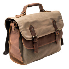 Classic Canvas Bag with a Robust Build and Subtle R Isolated on Transparent Background