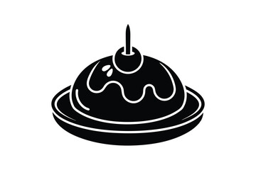 Delicious dessert silhouette sweet treat cake icon