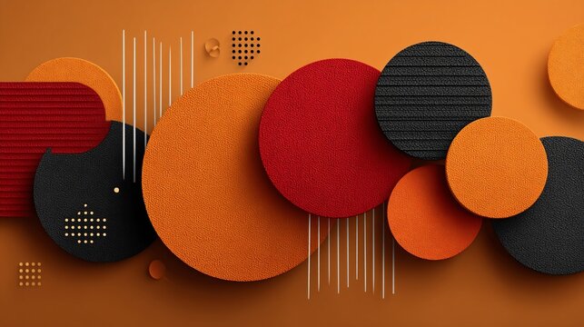 Ornate circular textures in an earthy composition