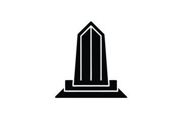 Tall monument silhouette simple design minimalist icon