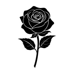 Rose Silhouette vector illustration