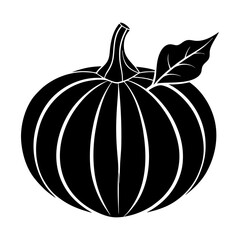 Pumpkin Leaf Silhouette vector illustration