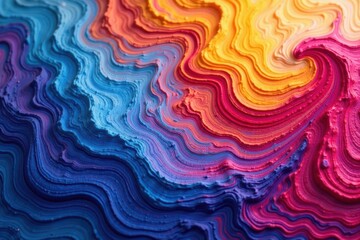 Fototapeta premium Abstract swirling paint textures in vibrant hues, pattern, motion, lines