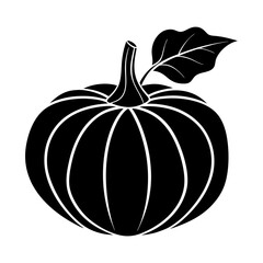 Pumpkin Leaf Silhouette vector illustration