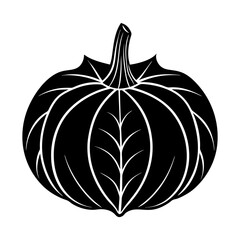 Pumpkin Leaf Silhouette vector illustration