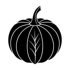 Pumpkin Leaf Silhouette vector illustration