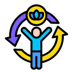 Holistic Leadership  Icon Element For Design	