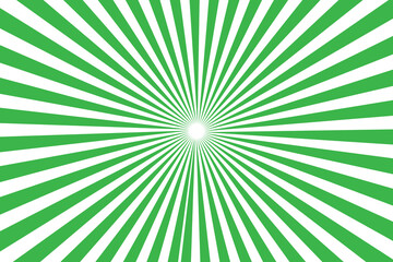 Abstract background with Classic vintage sun rays pattern. green and white swirling pattern background