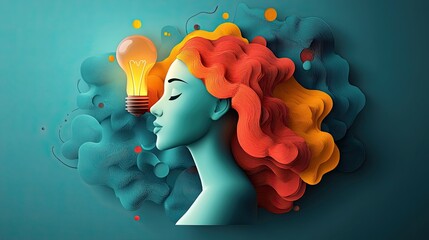 Concept illustration of human knowledge and intellectual ideas