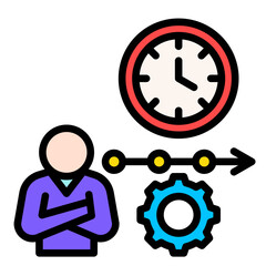 Leadership Timeline  Icon Element For Design	