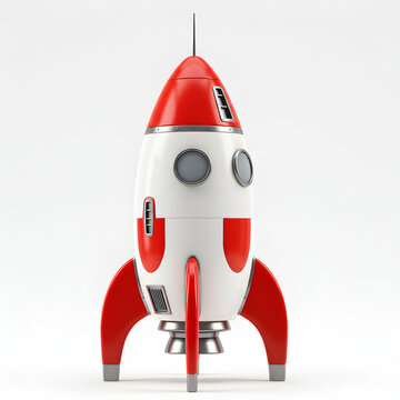 Red Rocket Ship: Spacecraft Image