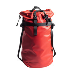 Rugged Waterproof Dry Bag with Reinforced Seams Isolated on Transparent Background