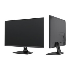 Modern black computer monitor display multiple angles