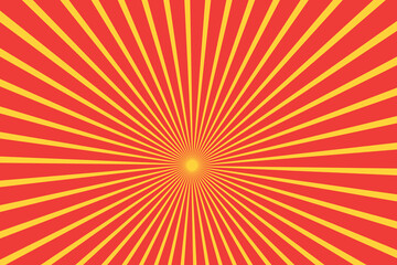 Square red and yellow sunburst background