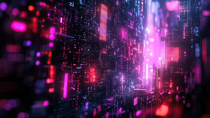 Cyber-themed abstract circuit design, AI-generated