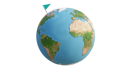 Isolated Earth Globe