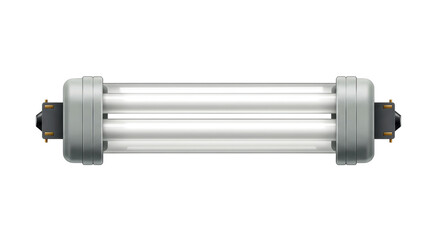 Isolated Fluorescent Lamp on White Background