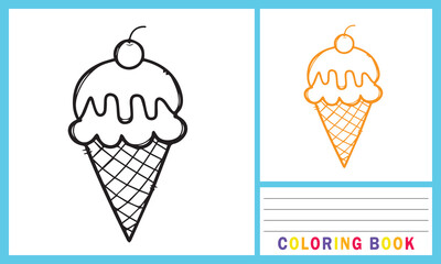 Coloring book for kids. Hand drawn vector illustrations are great for sharpening creativity and imagination.