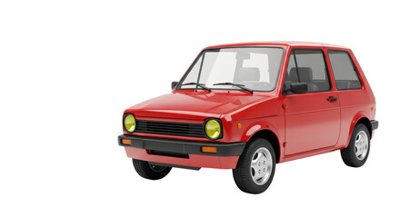 Isolated Red Classic Car