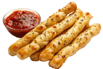 Garlic knot breadsticks with marinara sauce