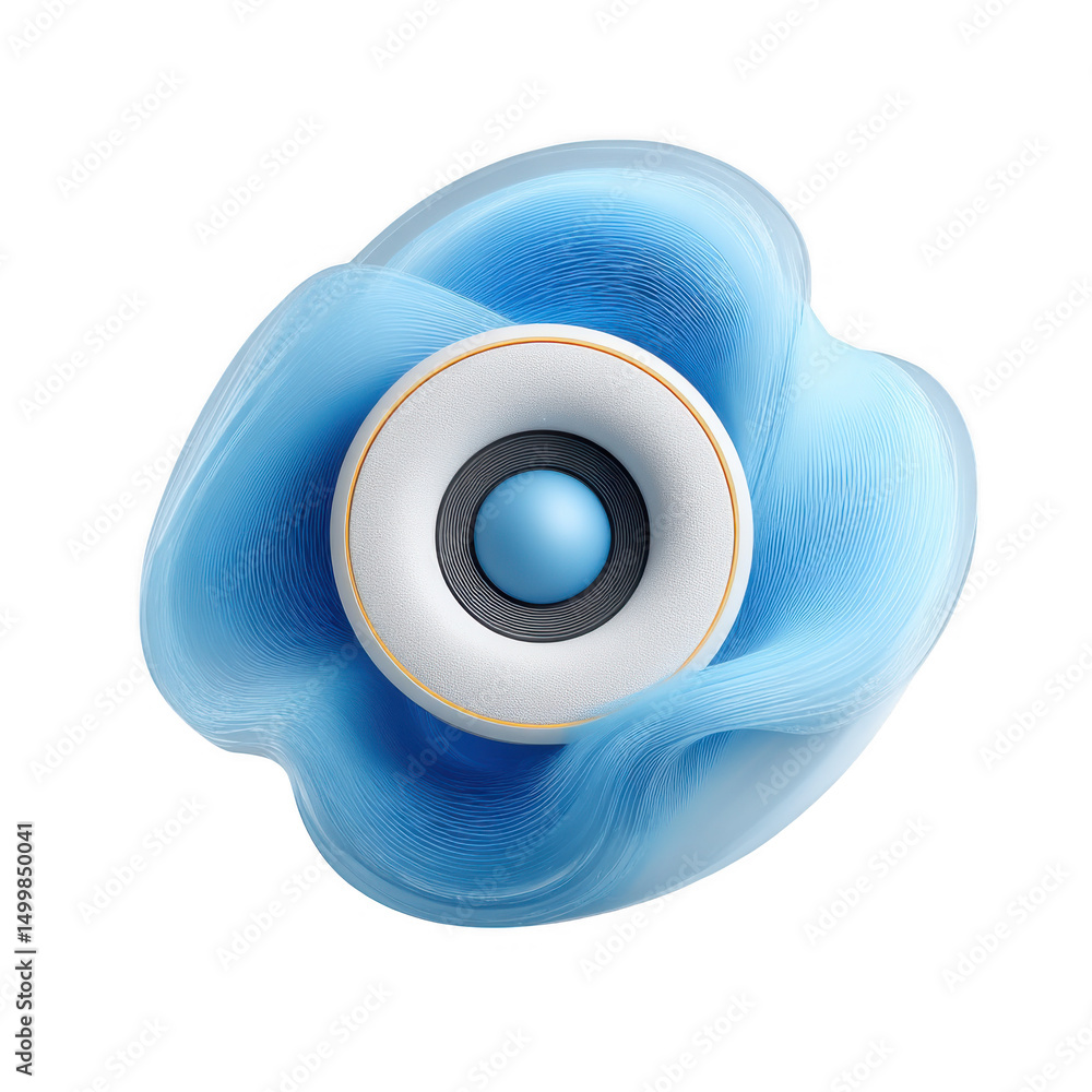 Poster abstract speaker design element isolated on transparent background