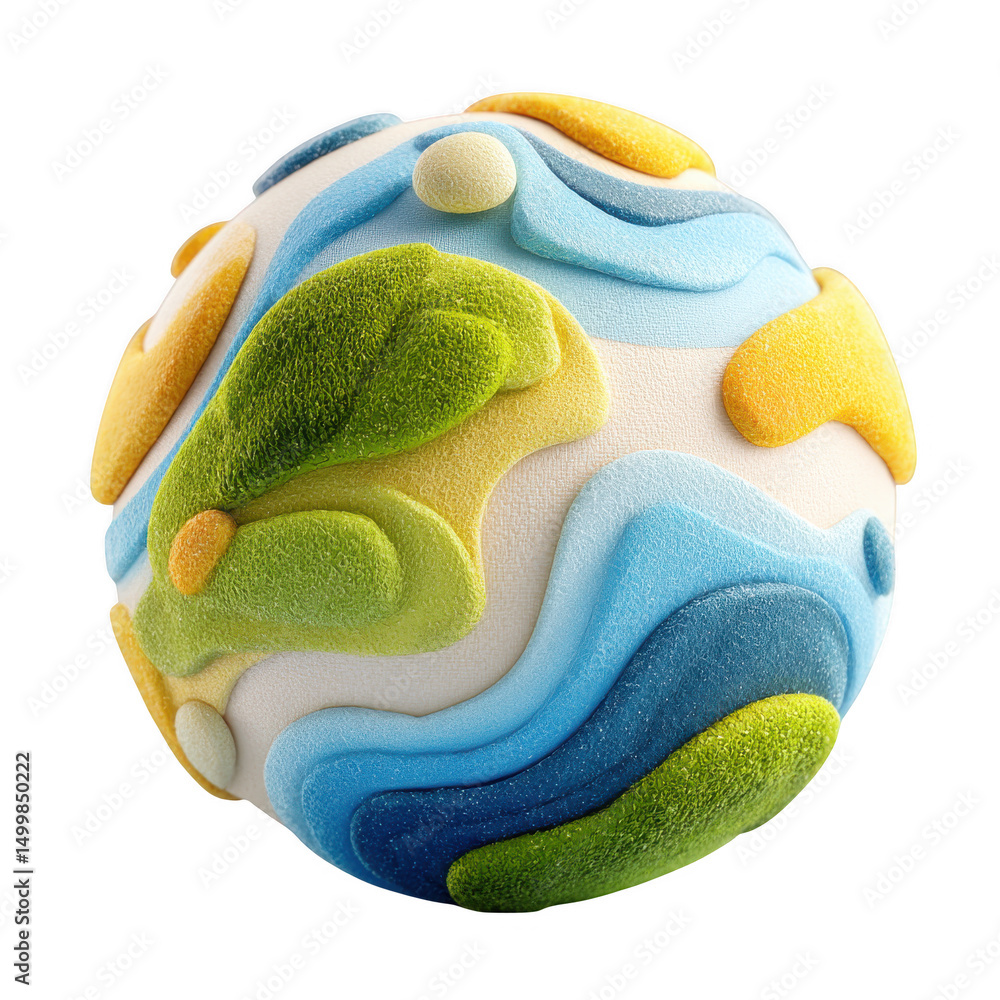 Aufkleber abstract colorful sphere 3d render isolated on transparent background