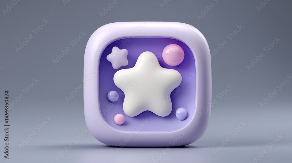 Poster striking purple and white object displayed in a contemporary style emphasizing creative design and a