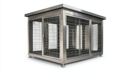 Fototapeta premium Spacious Outdoor Pet Kennel with Secure and Well-Ventilated Design