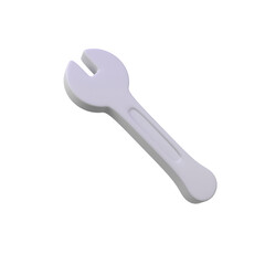Wrench isolated 3d render icon illustration