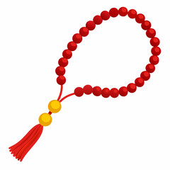 red beads necklace