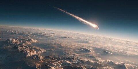Massive Asteroid Threatening Earth with Fiery Meteorite Display in Sky