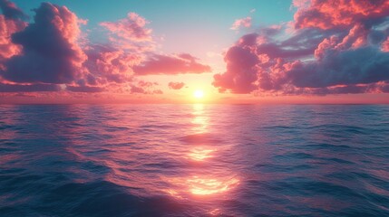 sunset over the sea
