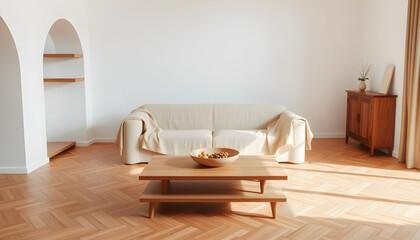 Cozy minimalist living room decor modern home interior design bright space natural light serenity