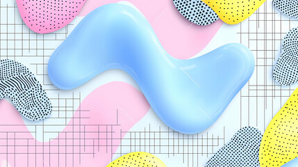 Abstract Liquid Shapes Pattern Design