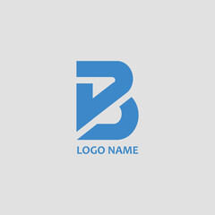 Modern Letter B Logo Design with Gradient Background
