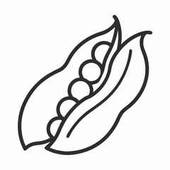 Mung Bean outline icon on white background