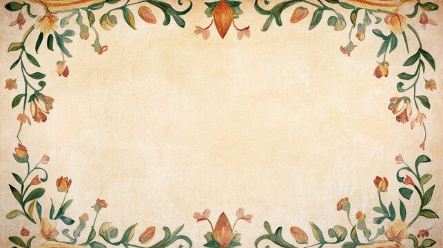 Indian Traditional Mughal Wedding Card Design, Invitation template.