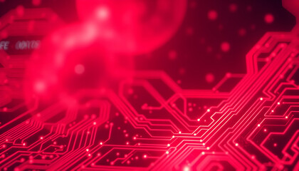 Futuristic digital circuitry abstract visualization in a technological environment